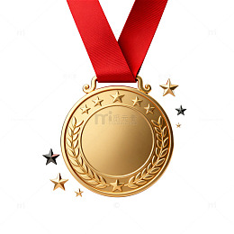 金色奖牌荣誉象征