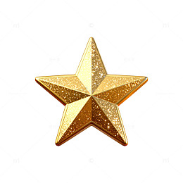 金光闪闪五角星装饰素材