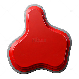 红色立体点赞图标设计元素