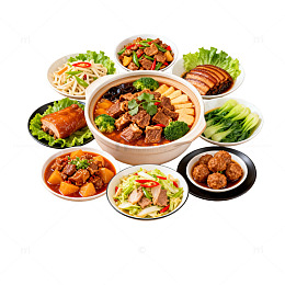 中式美食大餐展示