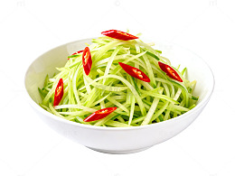 凉拌菜西葫芦丝红辣椒