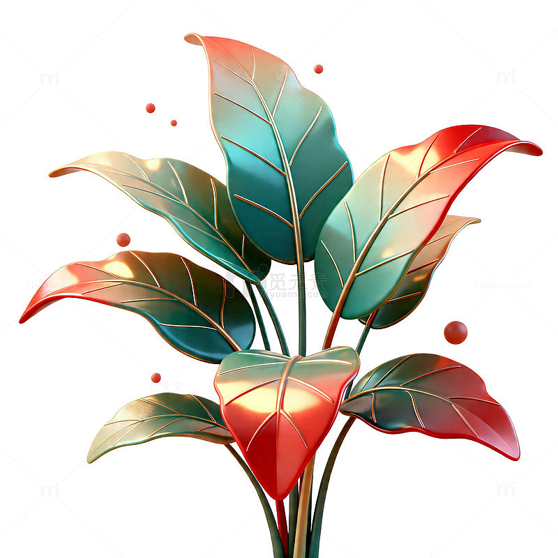 抽象艺术植物插画