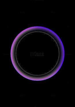 彩虹光圈科技感图形设计