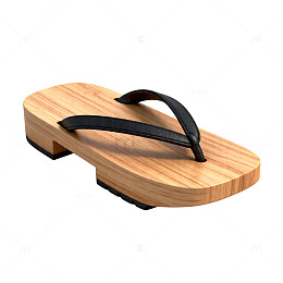 简约木纹人字拖