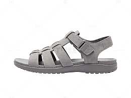 灰色休闲凉鞋设计图