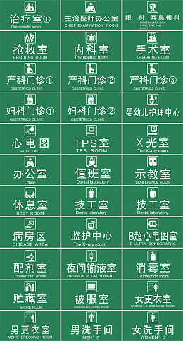 医院小标识免扣元素