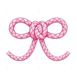 粉色编织蝴蝶结装饰图案