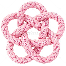 粉色编织绳结装饰设计素材
