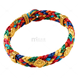 多彩编织手链装饰素材