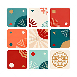 几何风格图案设计素材