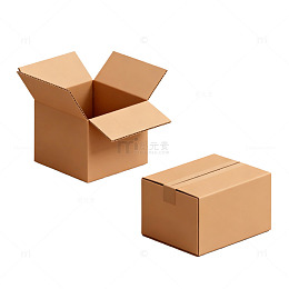 简约纸箱矢量图样