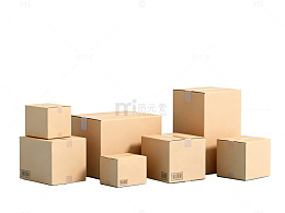 简约纸箱堆叠设计素材