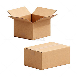 简洁纸板箱包装设计素材