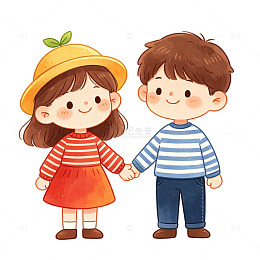 卡通童趣小朋友插画