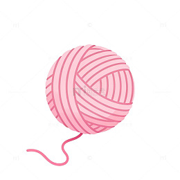 粉色毛线球简笔画