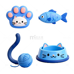 卡通猫咪玩具套装