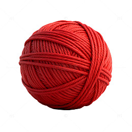 鲜艳红线团手工编织材料