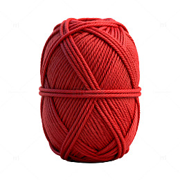 鲜艳红色毛线球手工编织素材