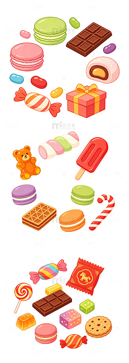 糖果零食卡通立体感