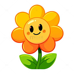 笑脸花朵的童趣奇幻之旅