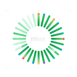 彩色放射状图案设计元素