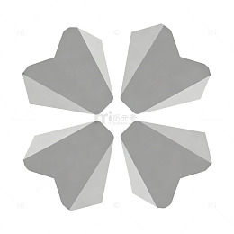 几何图形四叶草设计元素