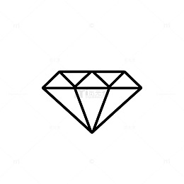 黑白简约钻石图标设计元素