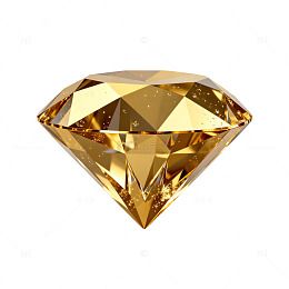 金黄色钻石特写插画