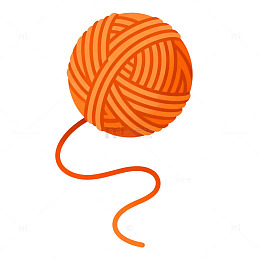 卡通毛线球编织设计素材