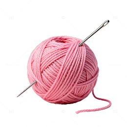 粉色毛线球编织工具