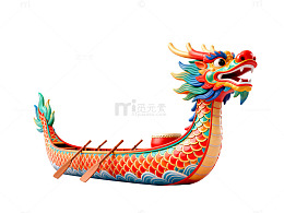 龙舟彩雕传统文化艺术装饰品