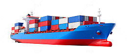 集装箱货轮模型3D渲染