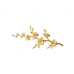 金色梅花饰品