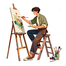 绘画创作艺术插画