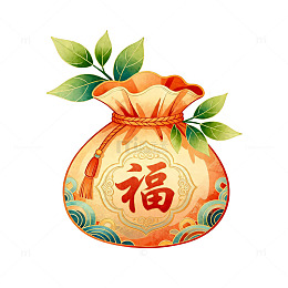 福袋喜庆节日装饰插画