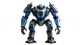 科幻机械战甲模型渲染图