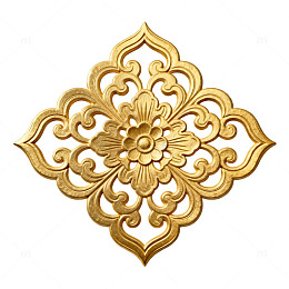 金色传统花纹装饰图案