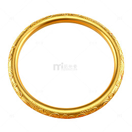 金色雕花圆框装饰素材
