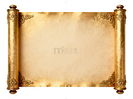 古卷风格金色卷轴背景素材