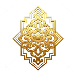 金色复杂花纹装饰图案
