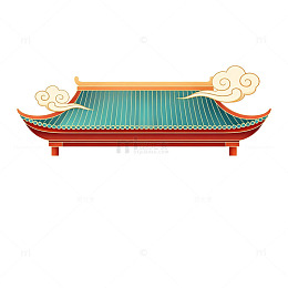 传统中式建筑屋檐图案元素