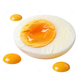 卡通半熟鸡蛋美食插画素材