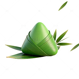 绿色粽子插画素材