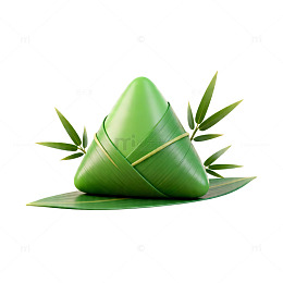 绿色粽子插画设计素材