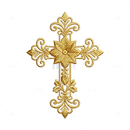 金色华丽十字架装饰图案