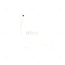 简约白鸽图案设计元素