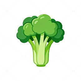 卡通风格西兰花插画设计素材