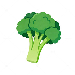 卡通风格西兰花矢量插画素材