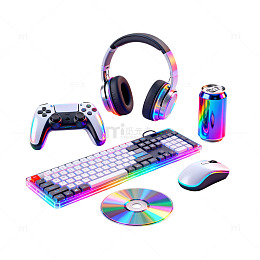 炫酷电竞设备套装展示