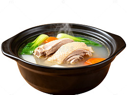 砂锅炖鸡美食插画